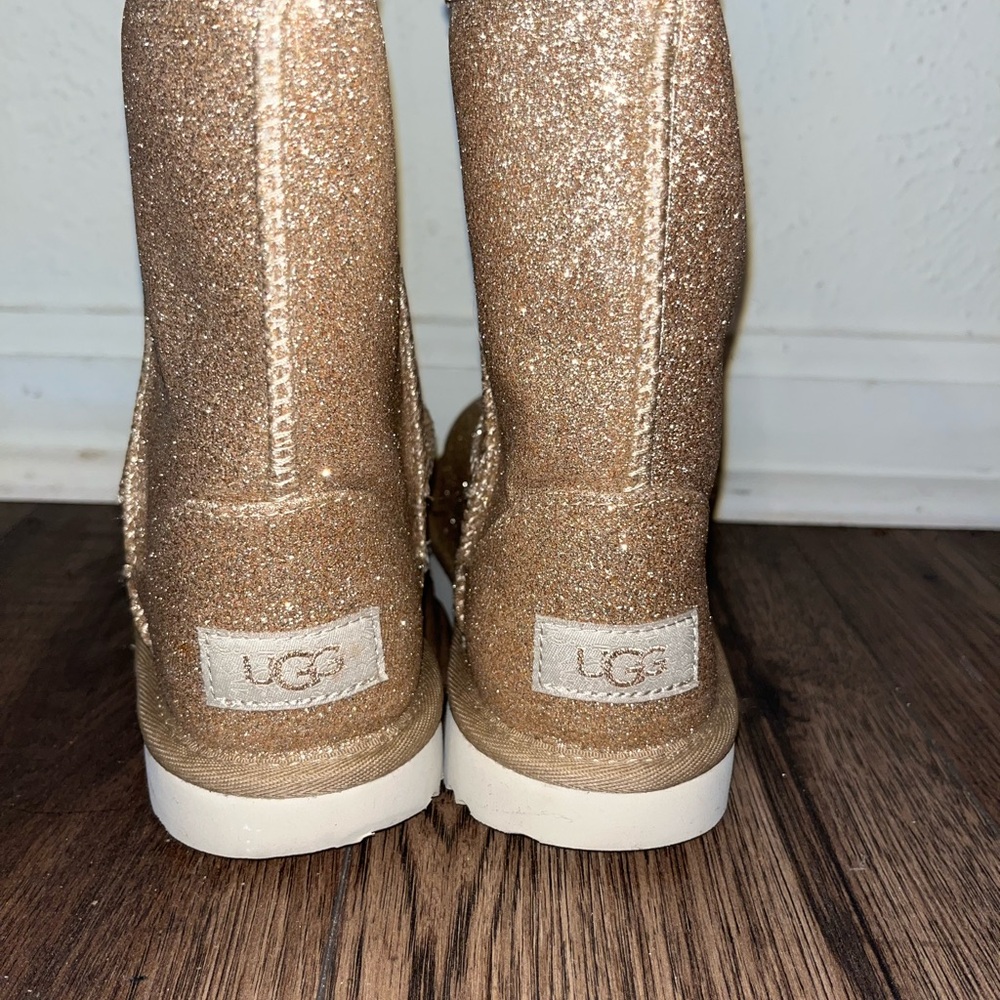 UGG Sparkle Boots in Glittery Gold